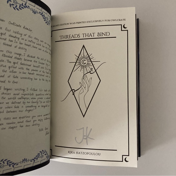 3 SIGNED OwlCrate Books Threads that Bind Sweet & Bitter Magic Together we Burn - Picture 5 of 13